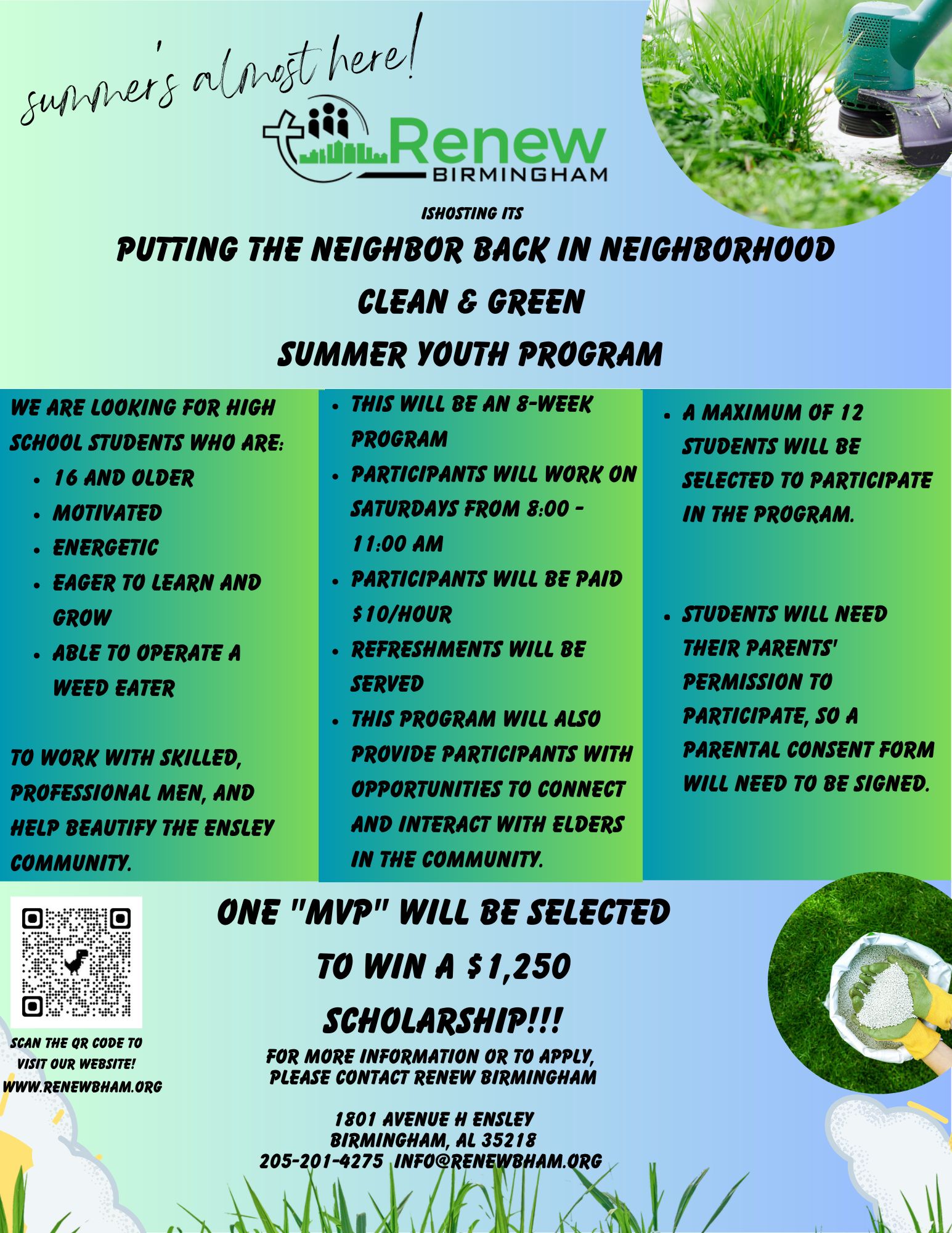 Local students earn money while improving their community!